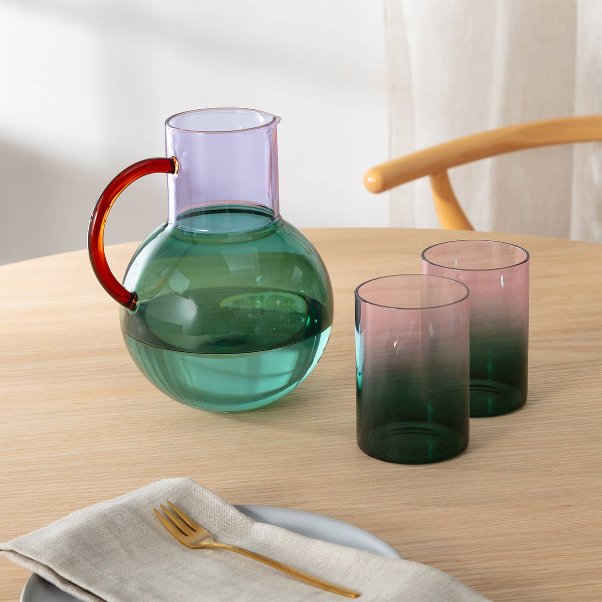 Gradient Glasses - Two Tone (set of 2): Lilac and Teal