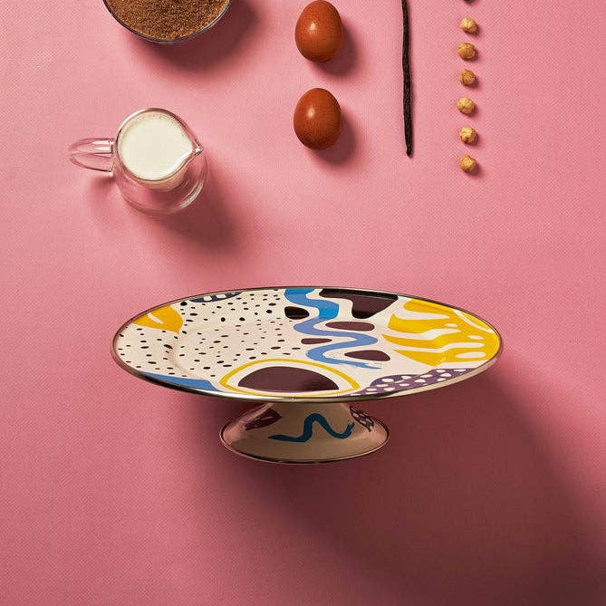 Flashback Footed Cake Serving Plate