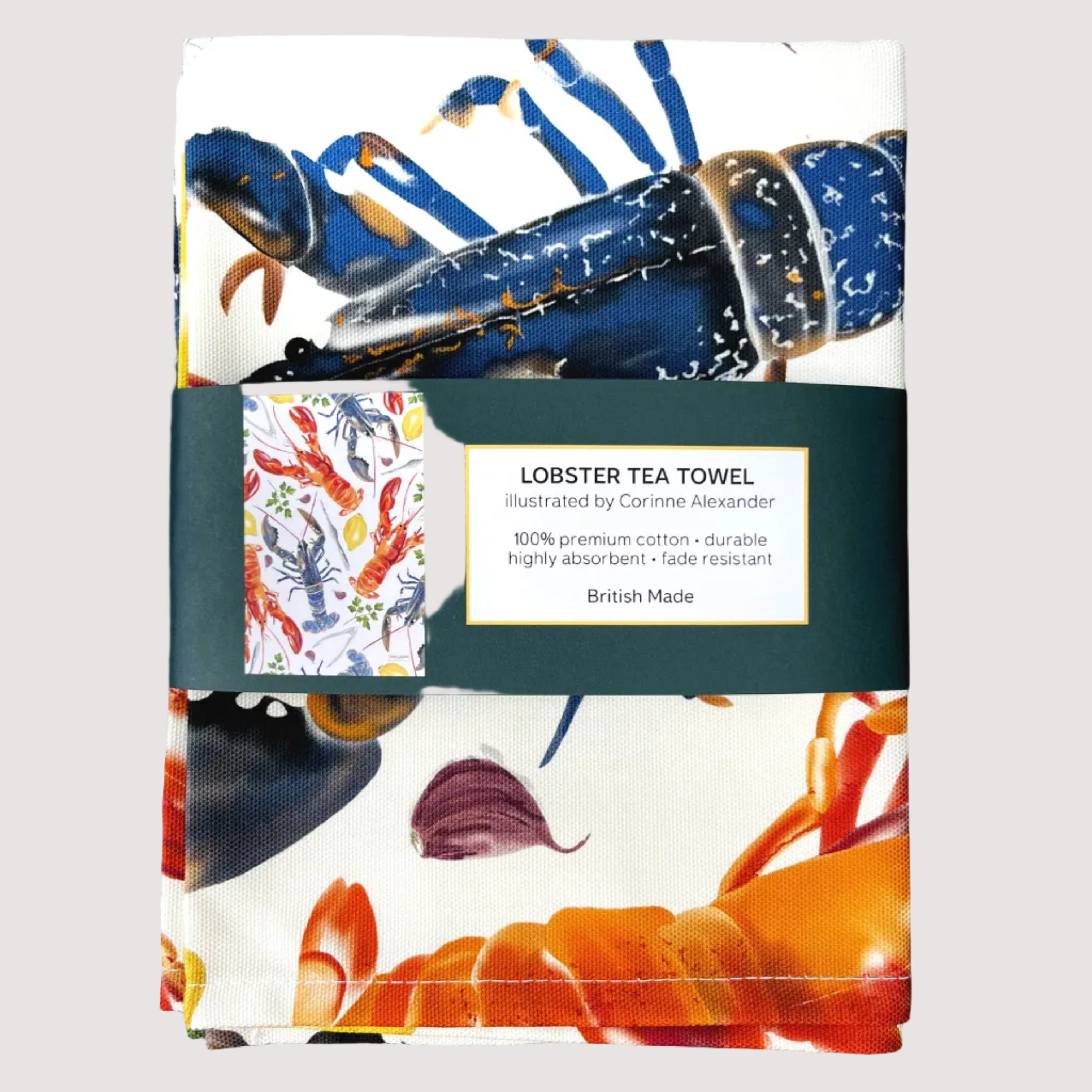 Lobster Tea Towel 100% Cotton