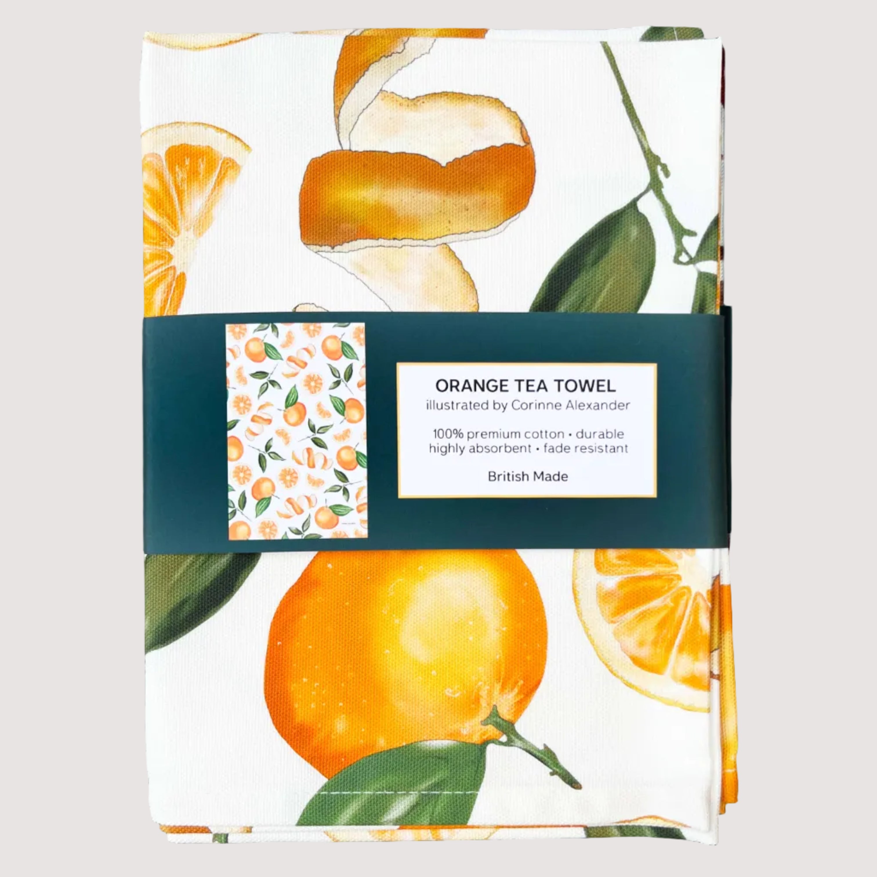 Orange Tea Towel 100% Cotton