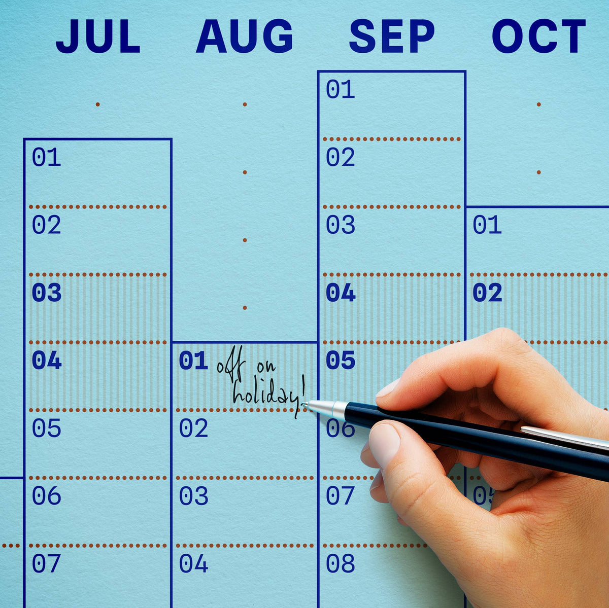 Dotline 2027 Large Yearly Wall Planner – Gold