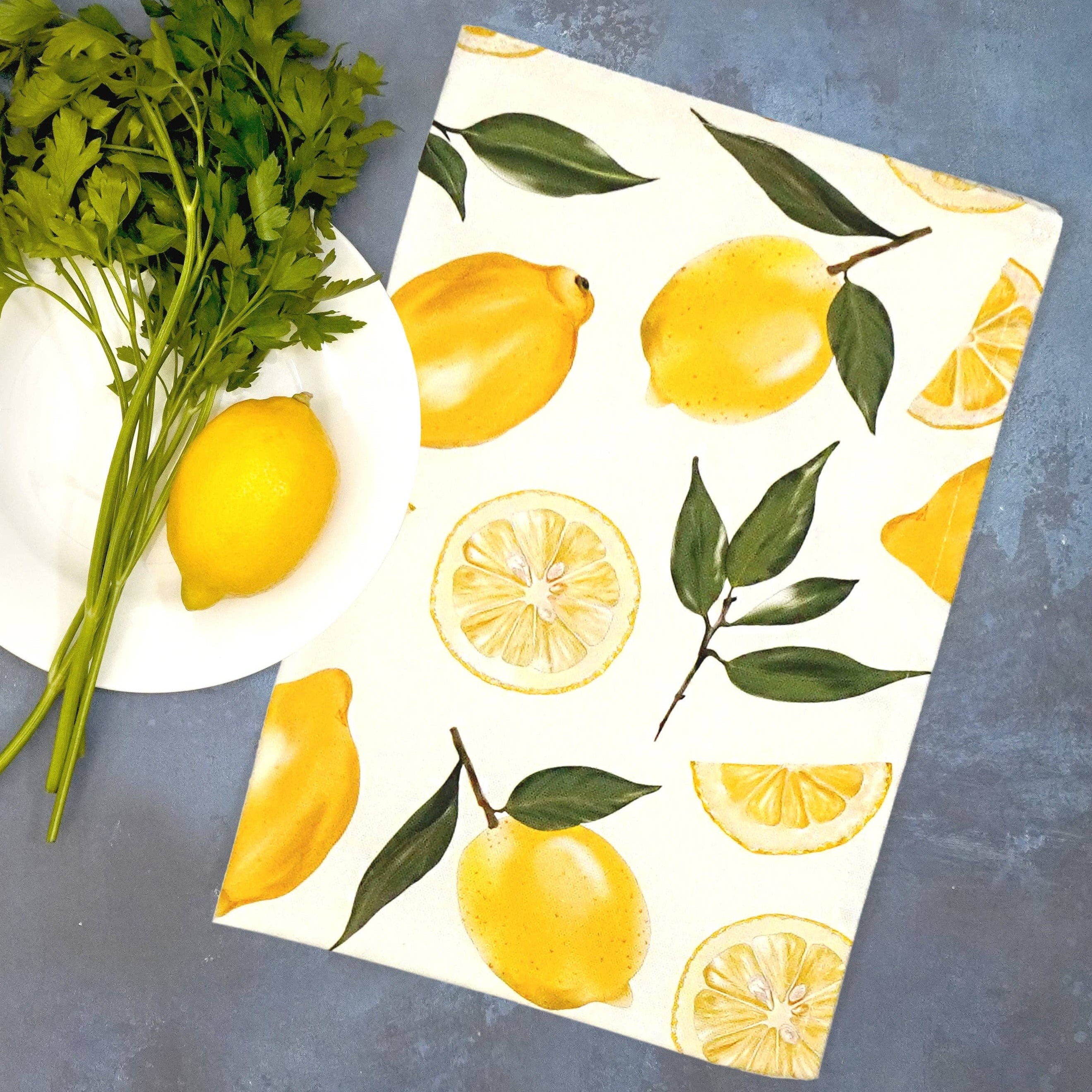 Lemon Tea Towel 100% Cotton