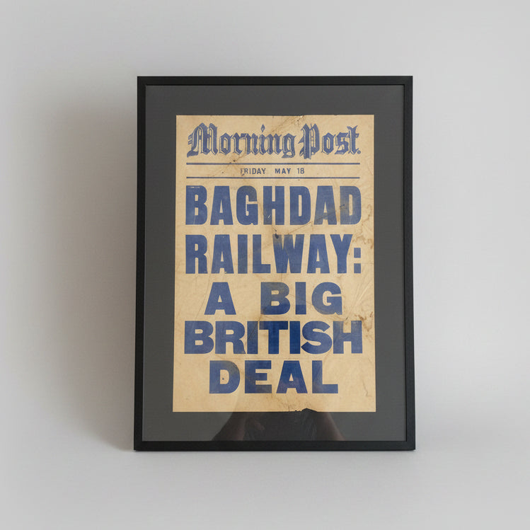 Original 1920’s Framed Newsstand Print