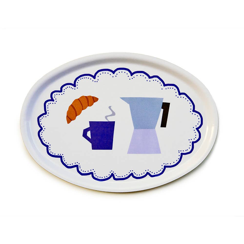Coffee Oval Serving Tray