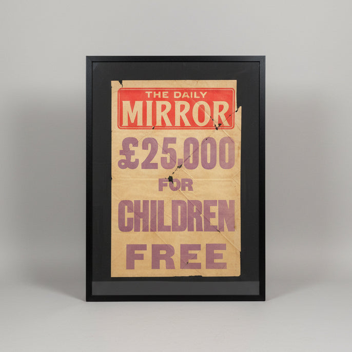 Original 1920’s Framed Newsstand Print