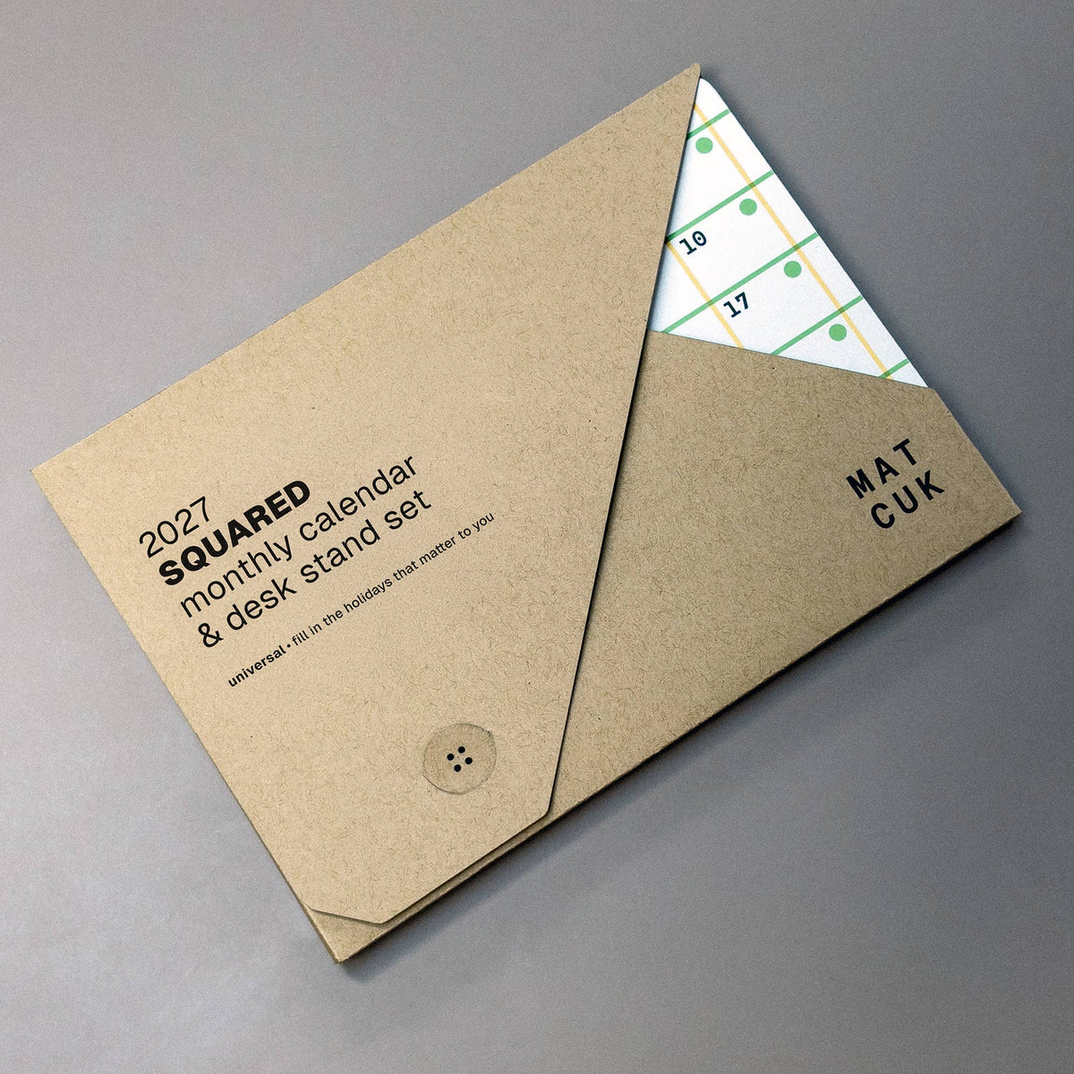 Mat Cuk 2027 Squared Desk Calendar