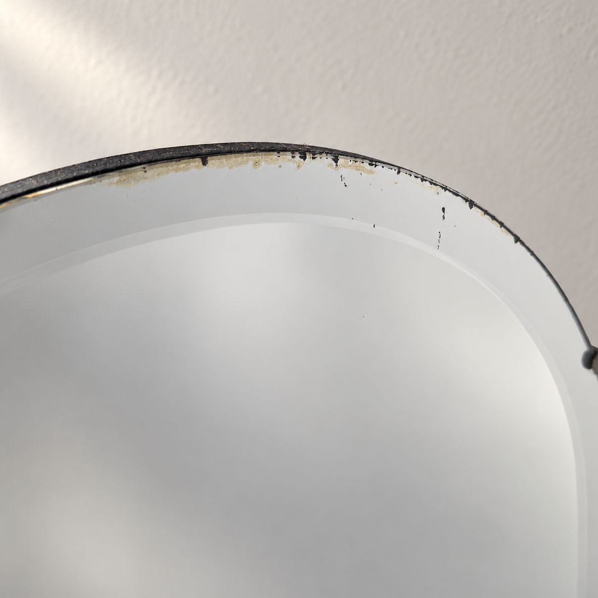 Original Art Deco Peach/Amber Mirror