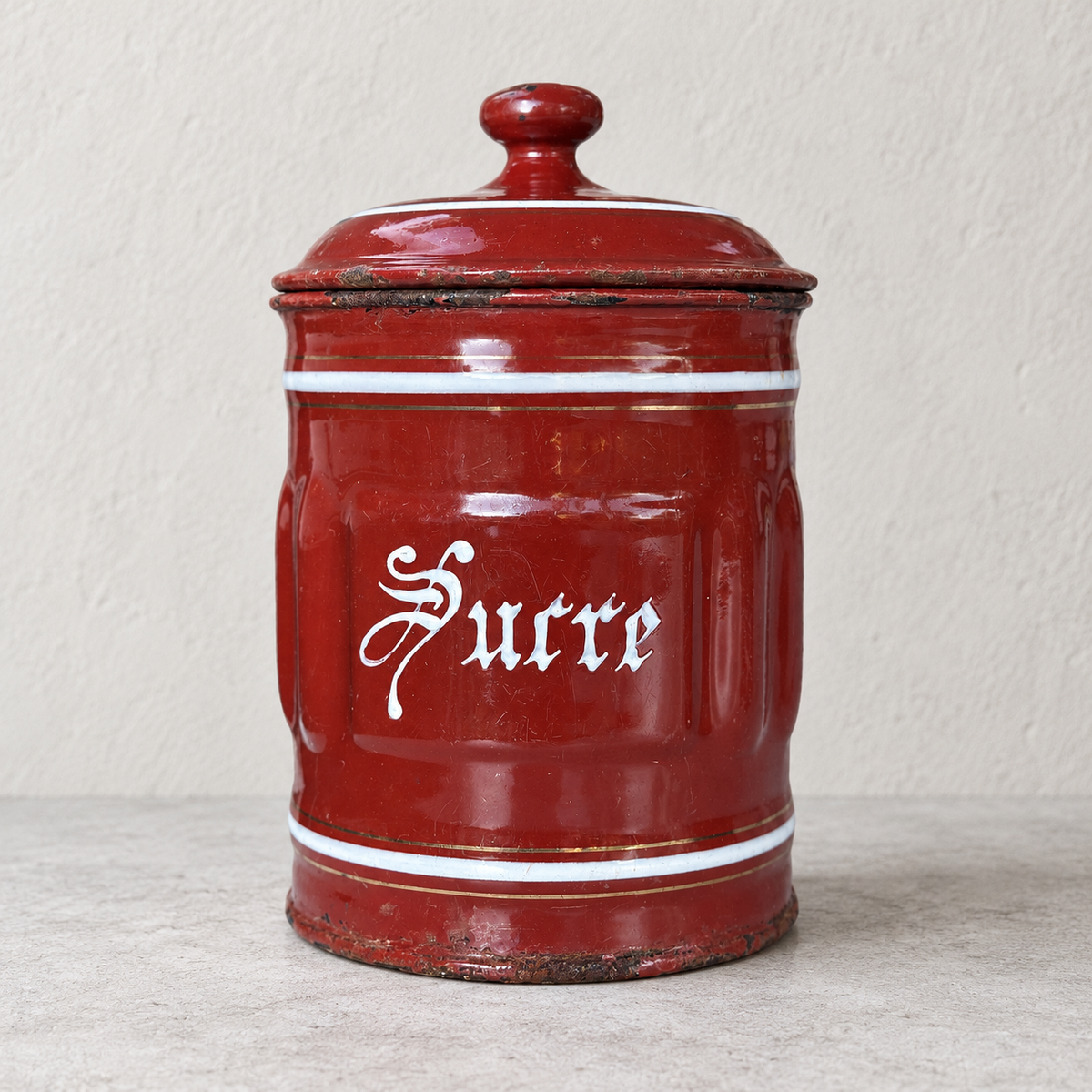 Sucre/Café French Enamel Kitchen Jars