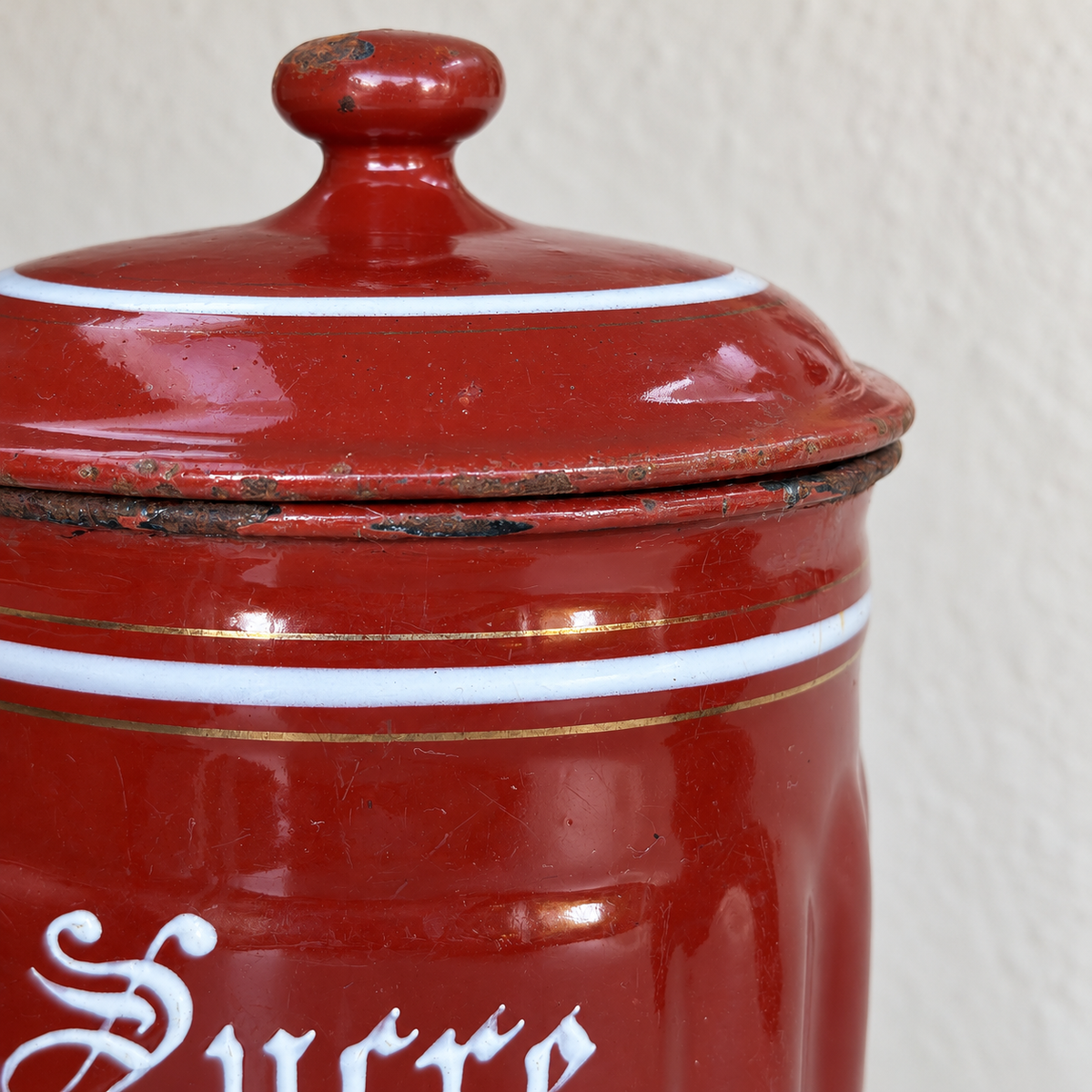 Sucre/Café French Enamel Kitchen Jars