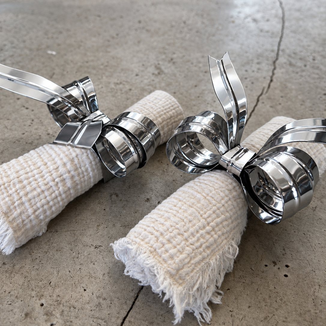 Set of 2 Bow Napkin Rings