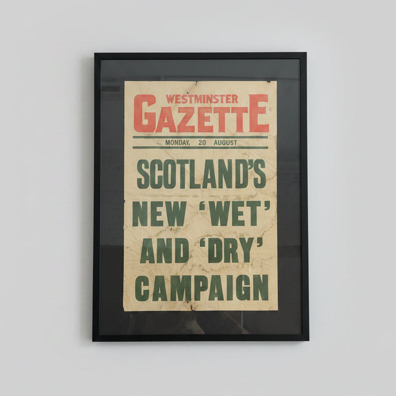 Original 1920’s Framed Newsstand Print