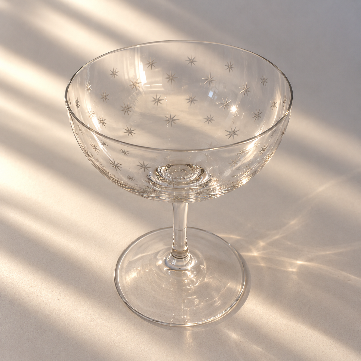 Stars Crystal Champagne Coupes - Set of 8