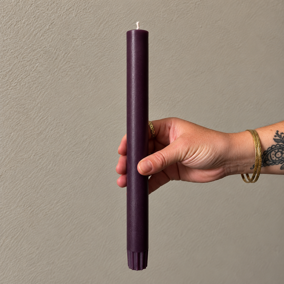 Egg Plant Eco Dinner Candle