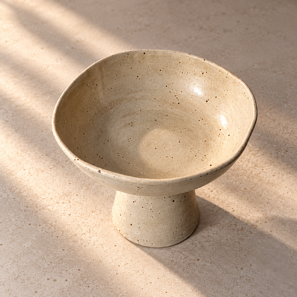 Speckle Pedestal Fruit Bowl