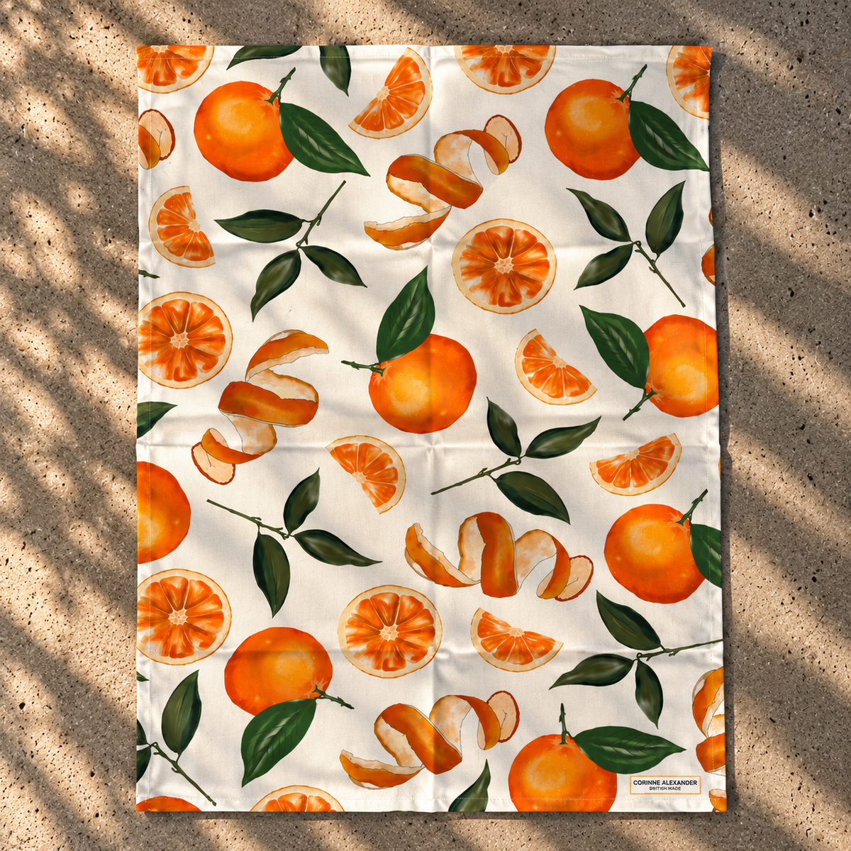 Orange Tea Towel 100% Cotton