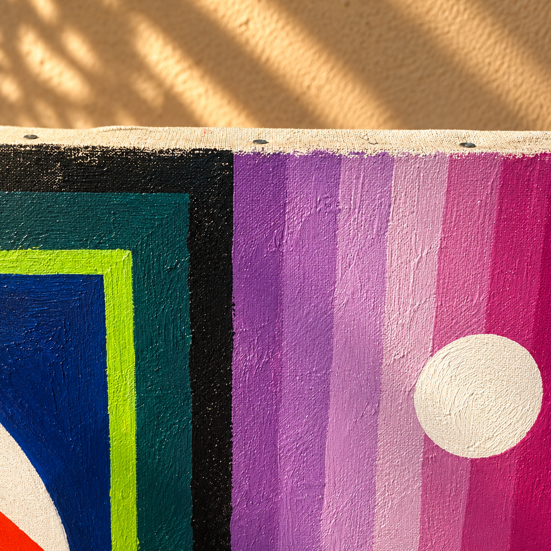 Dutch geometric oil painting