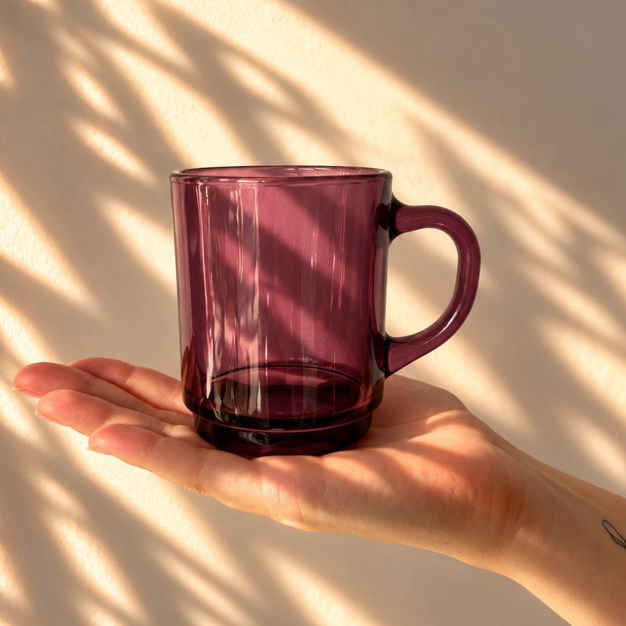Versailles Coffee Glass Plum
