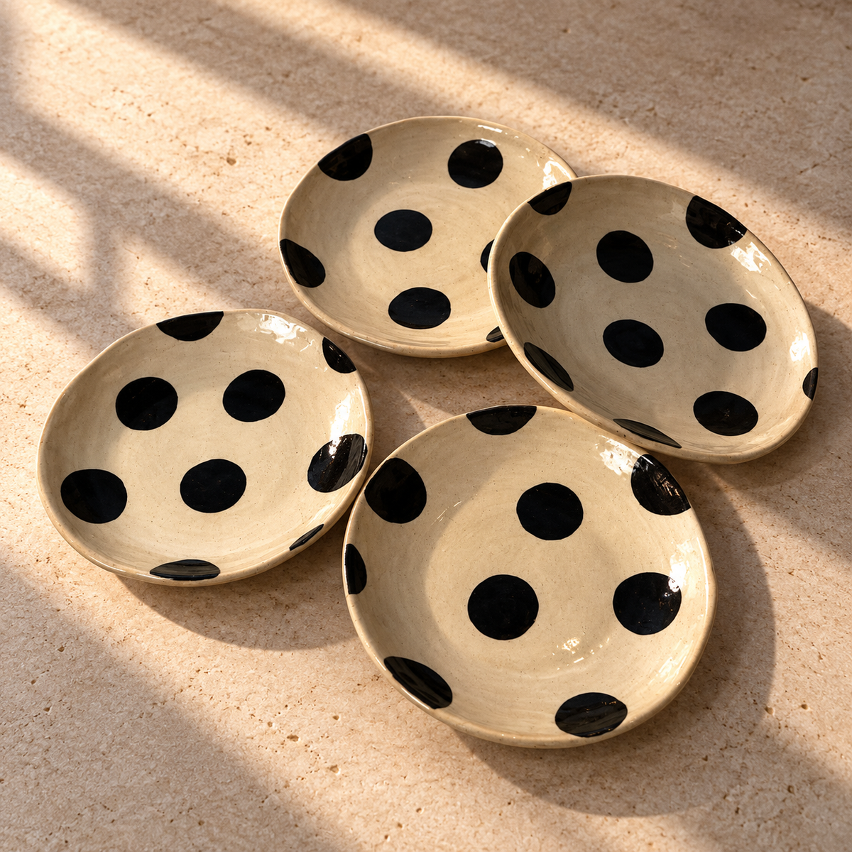 Spotty Side Plates Set of Four