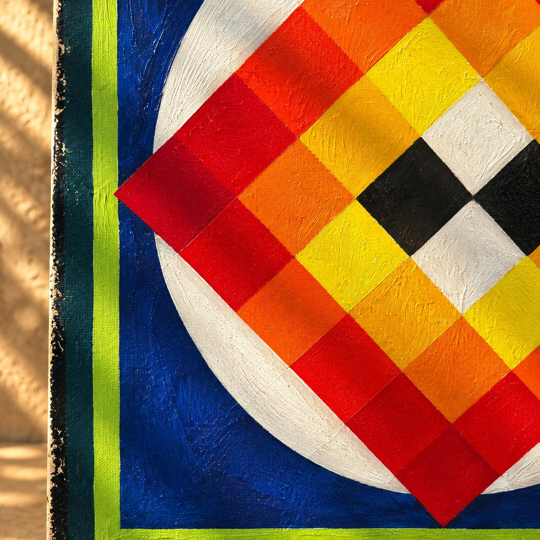 Dutch geometric oil painting