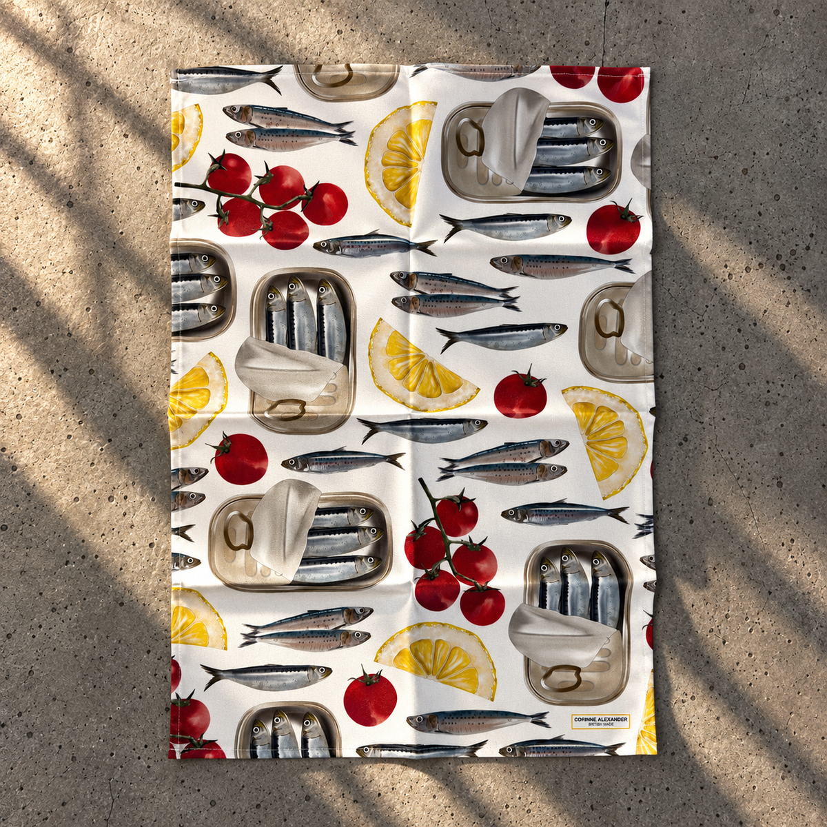 Sardine Tea Towel 100% Cotton