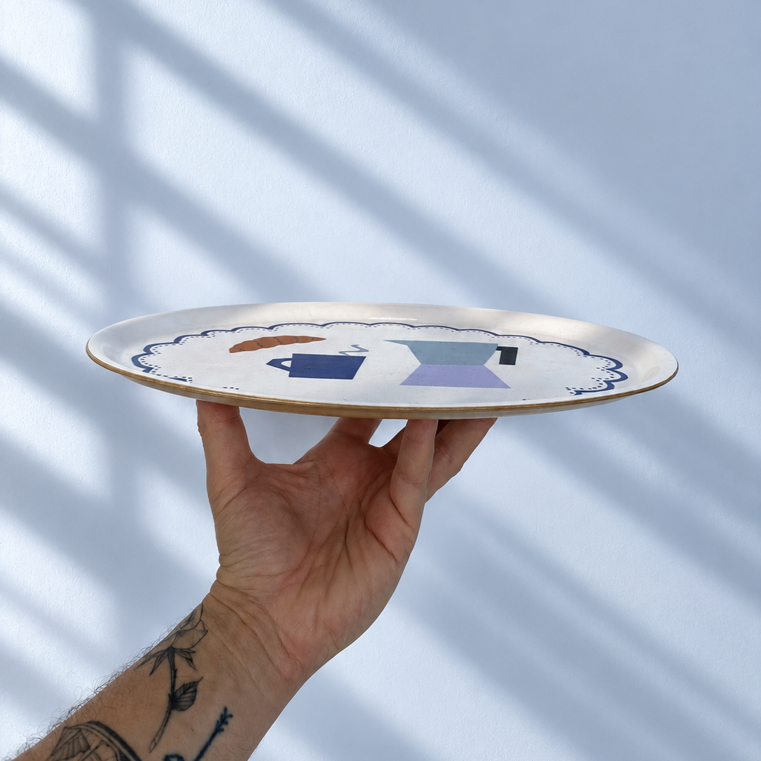 Coffee Oval Serving Tray