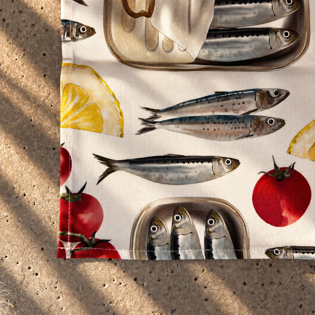 Sardine Tea Towel 100% Cotton