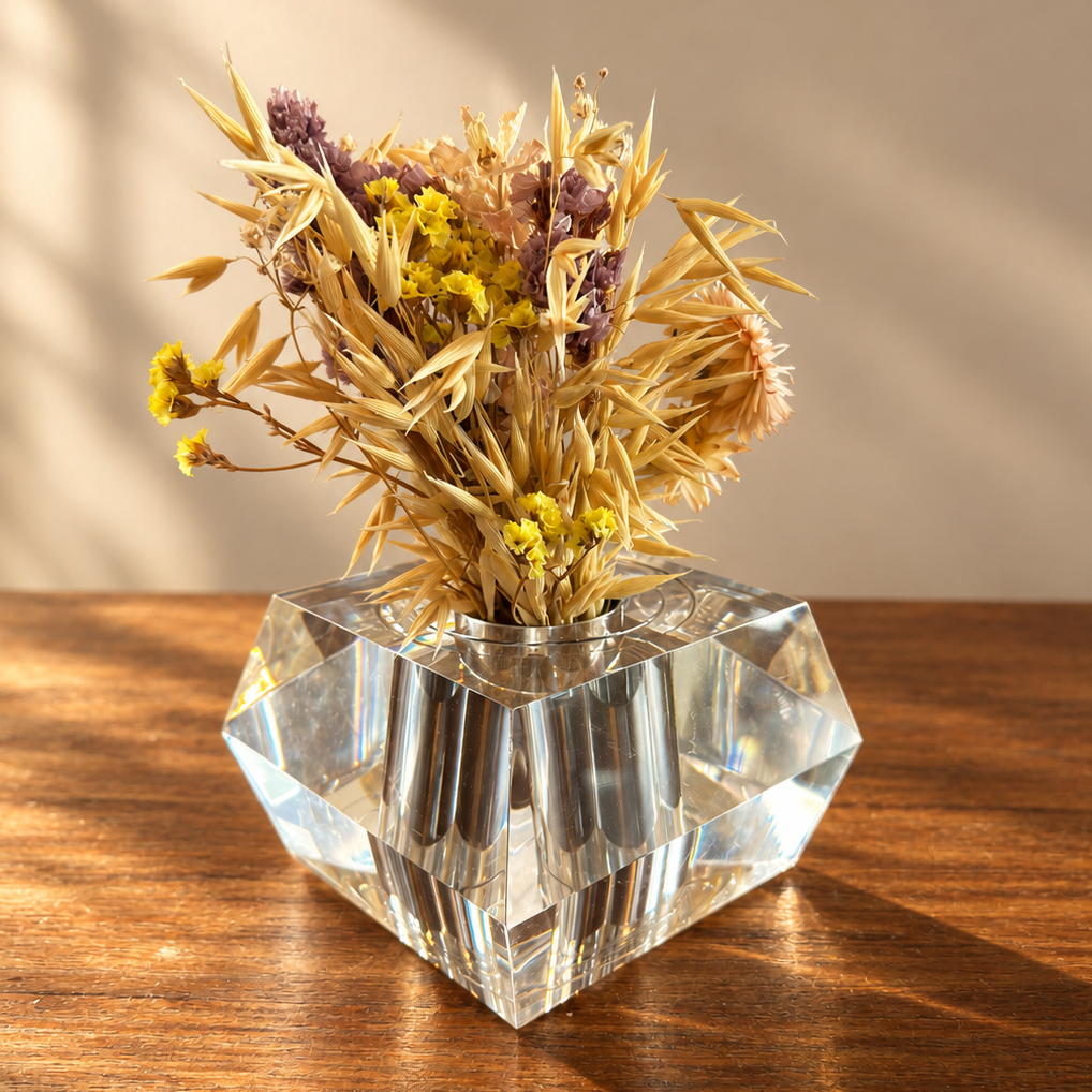 Italian Lucite Bud Vase/Stationary Pot