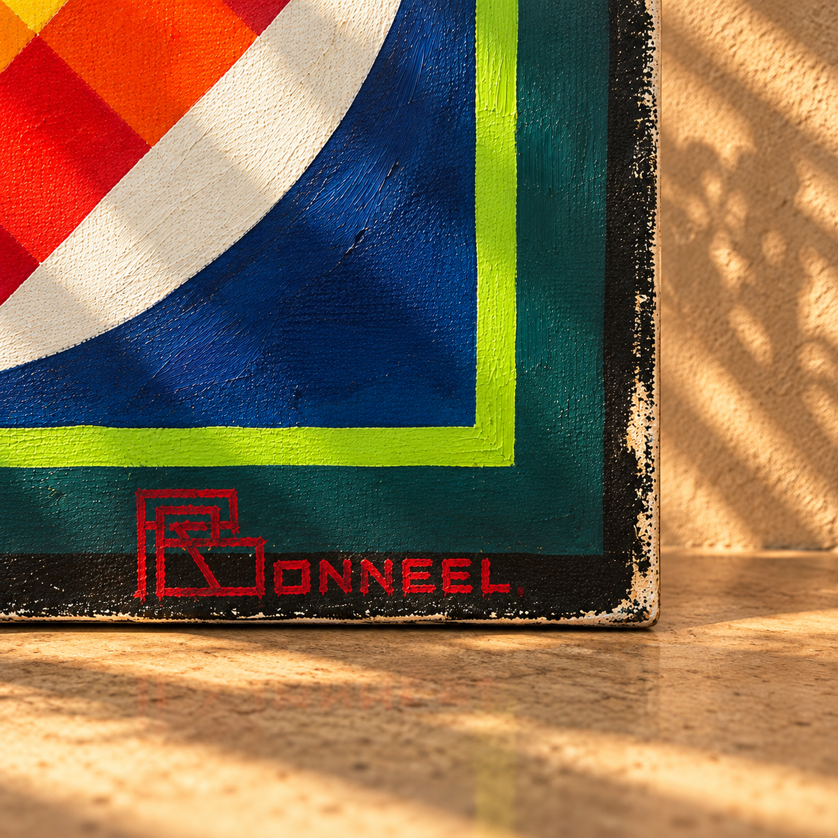 Dutch geometric oil painting