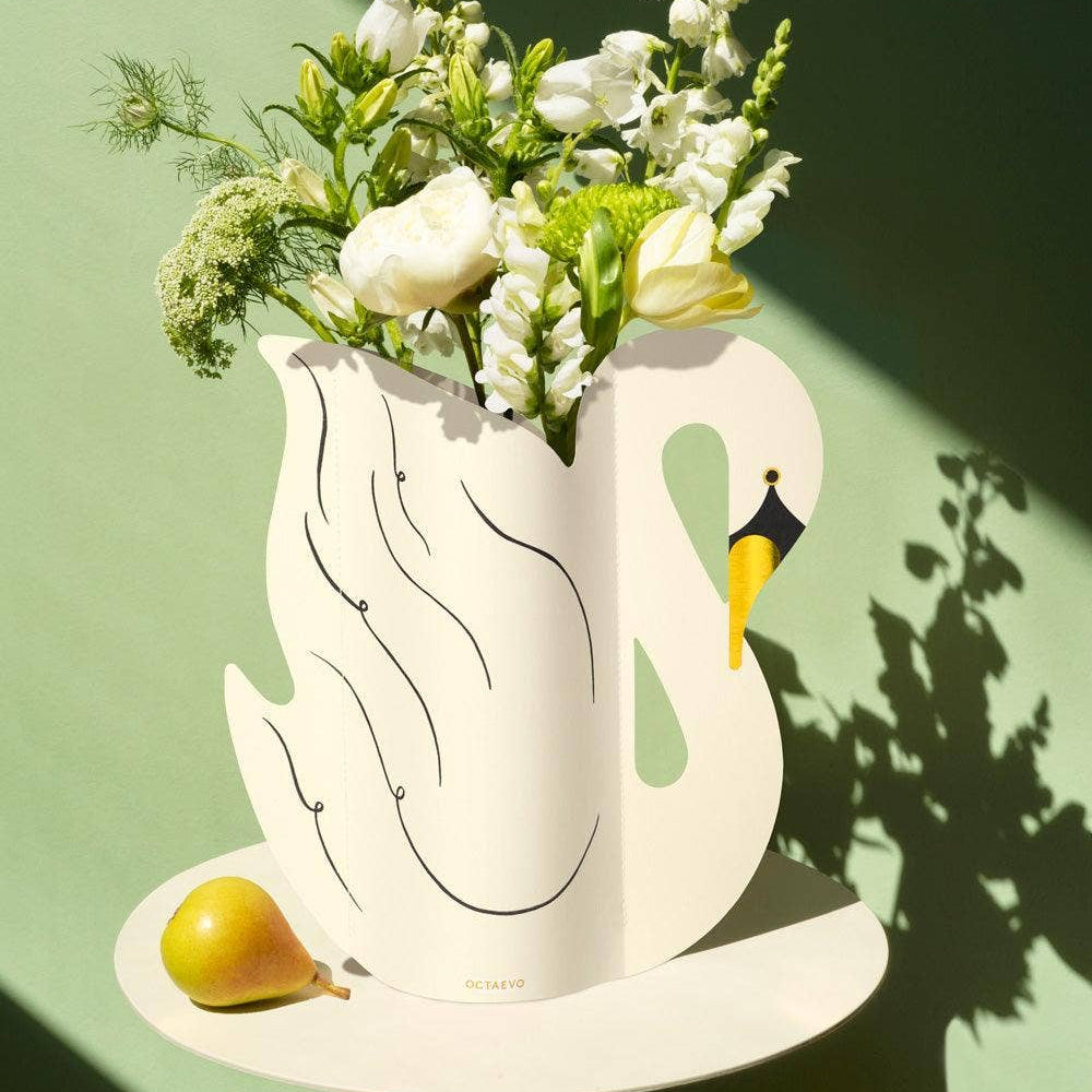 Swan Paper Vase