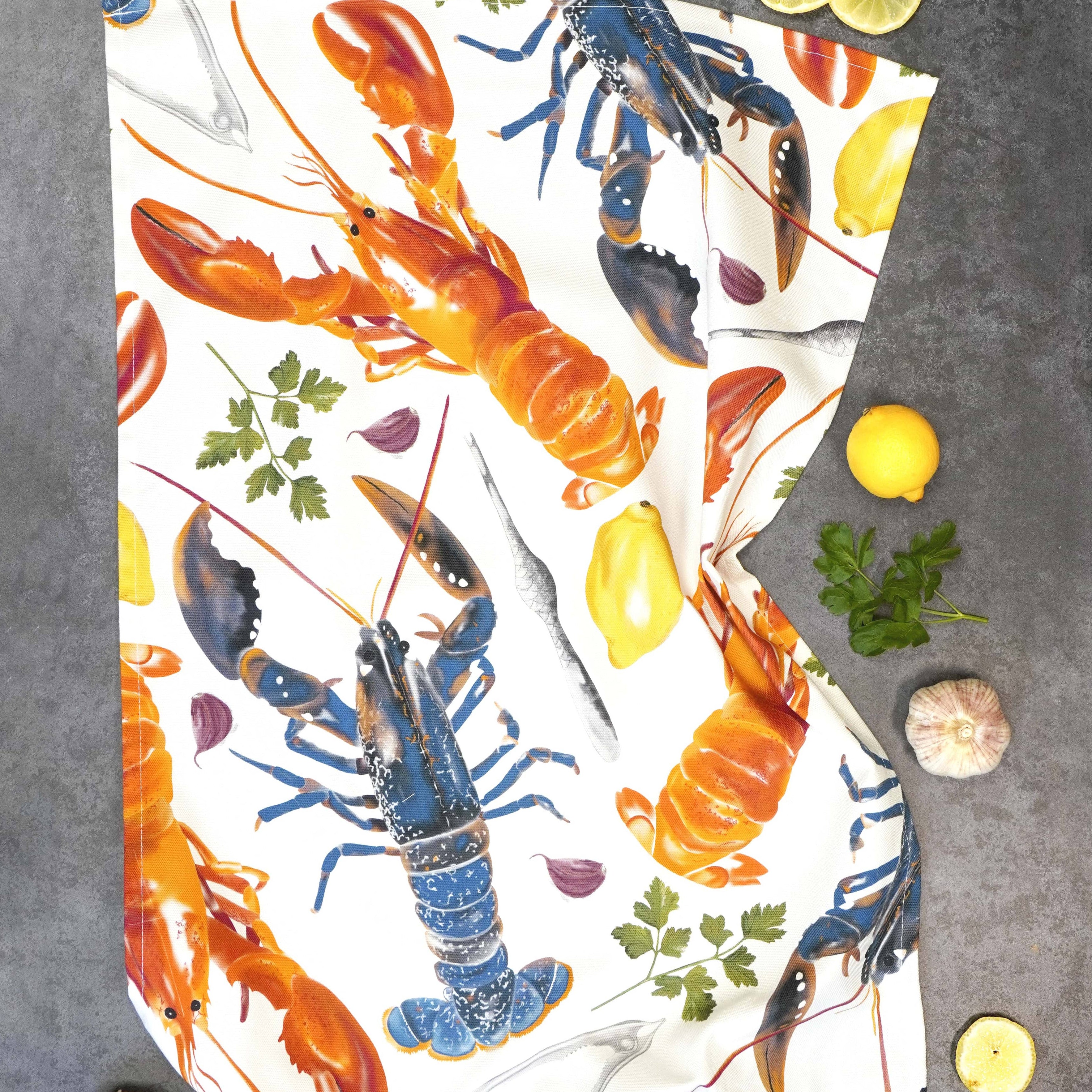 Lobster Tea Towel 100% Cotton