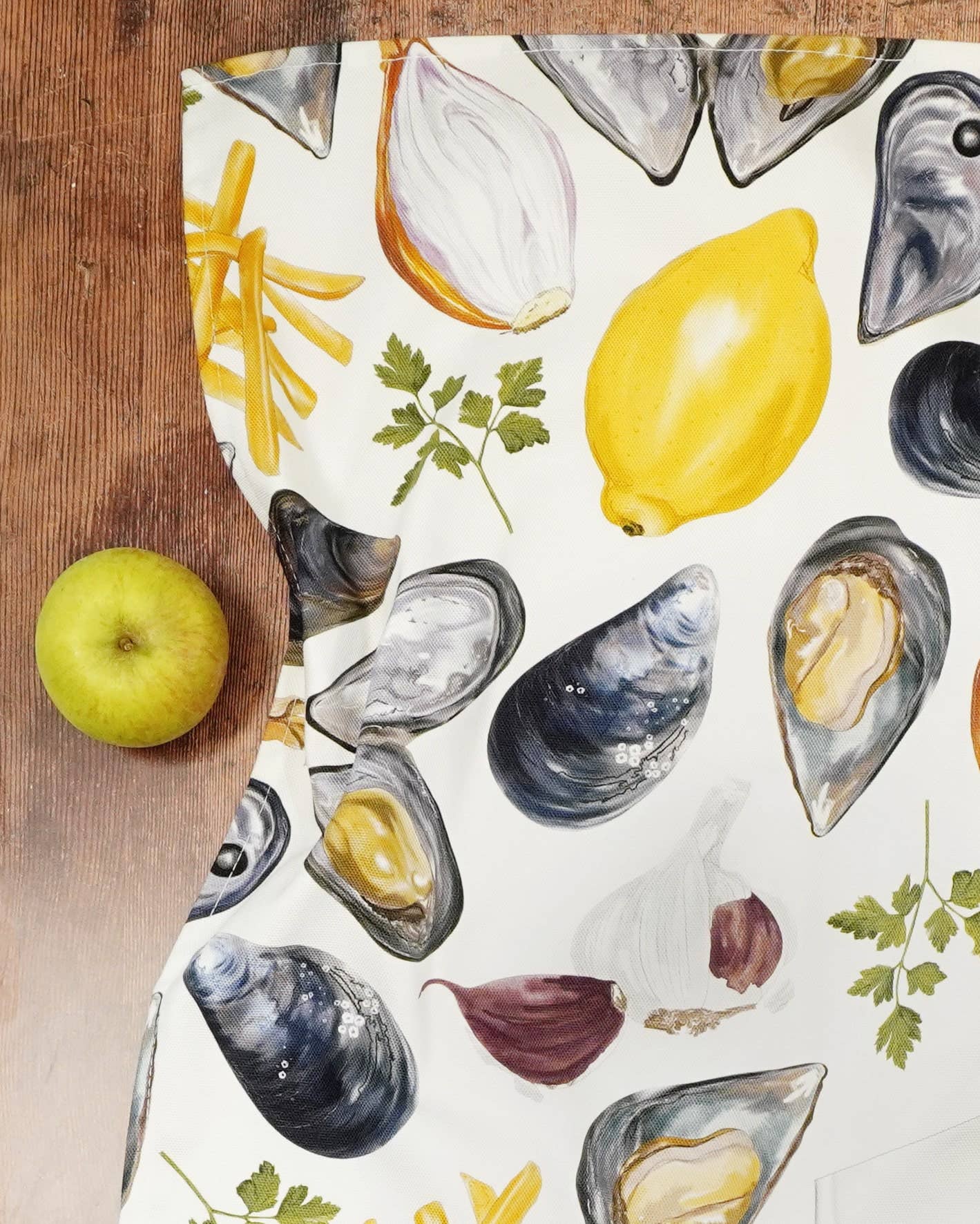Moules Frites Tea Towel 100% Cotton