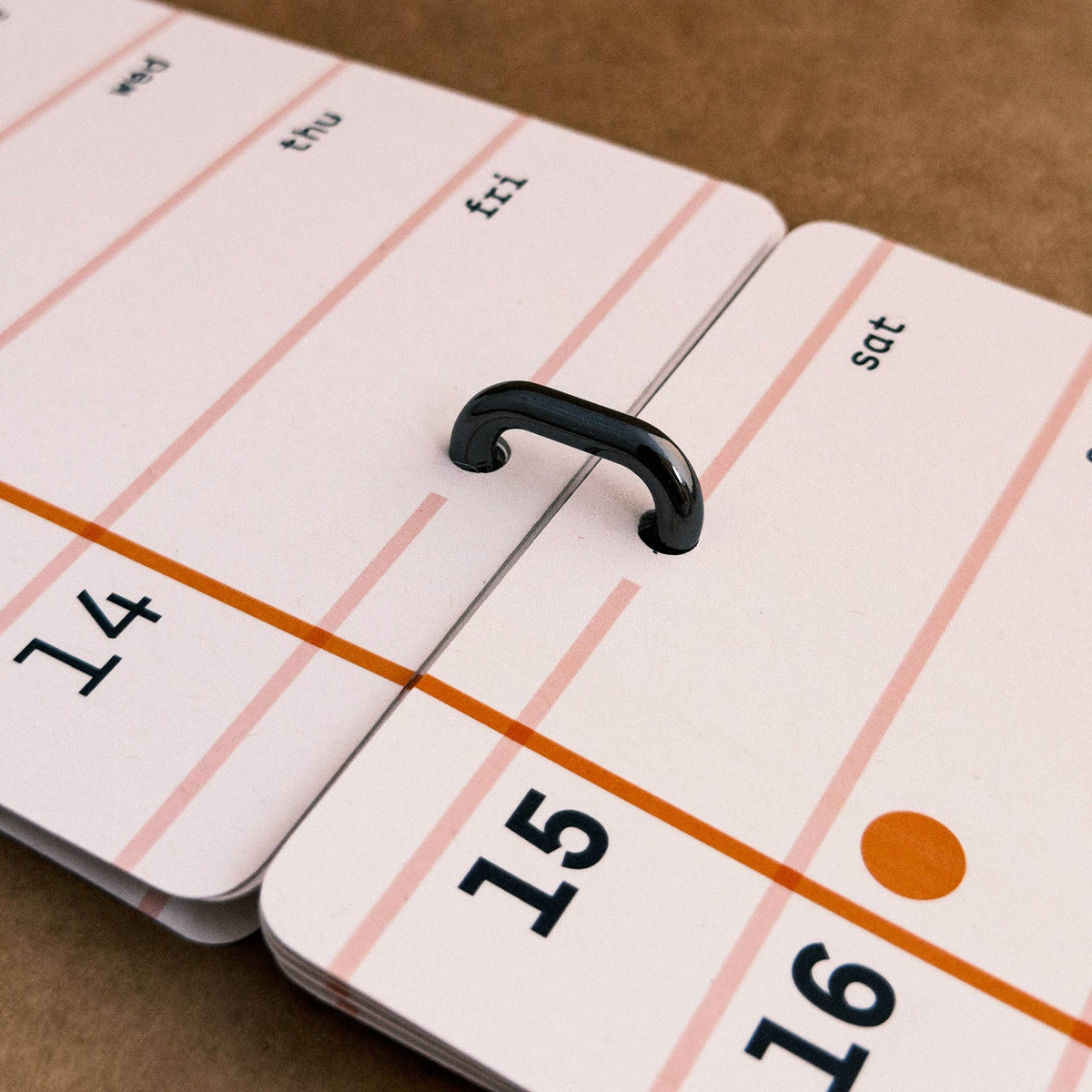 Mat Cuk 2027 Slim Squared Wall Calendar, Orange