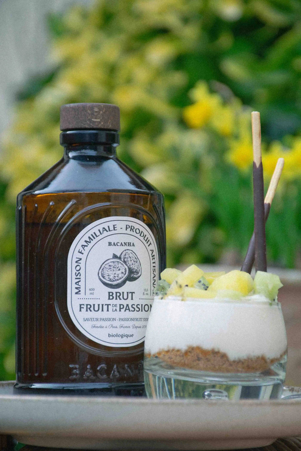 Bacanha Elderflower & Passion Fruit Raw Syrup Set - 2 x 400 ml