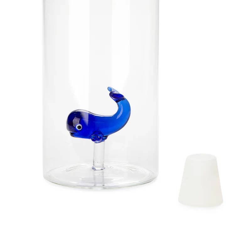 Blue Whale Glass Bottle