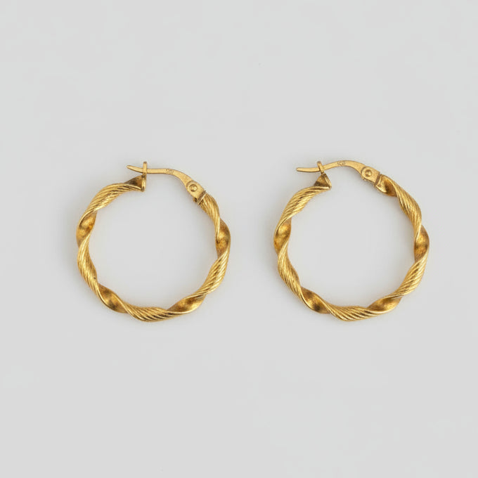 9ct Twisted Hoops