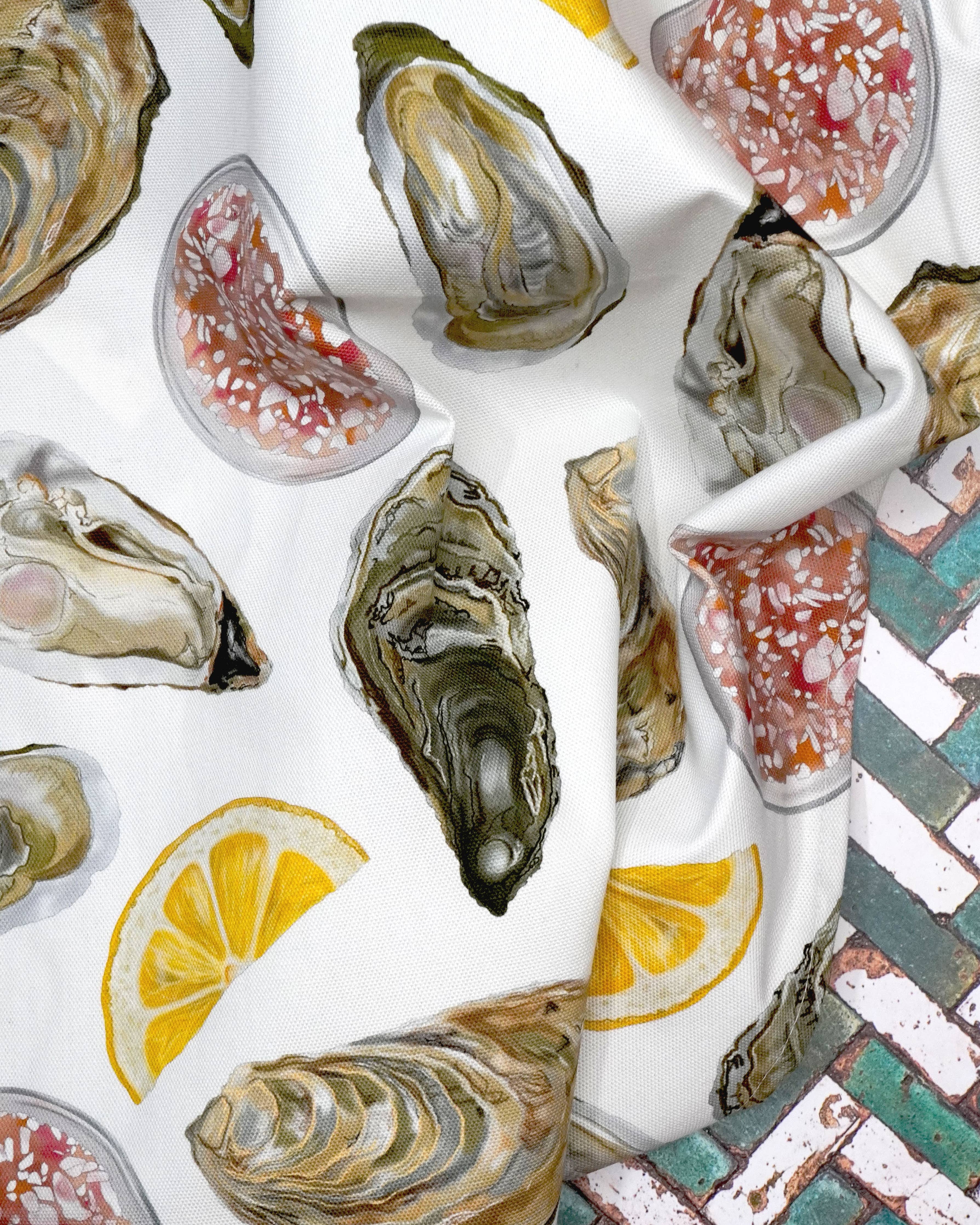 Oyster Tea Towel 100% Cotton
