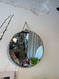 Round Cut Glass Mirror Small