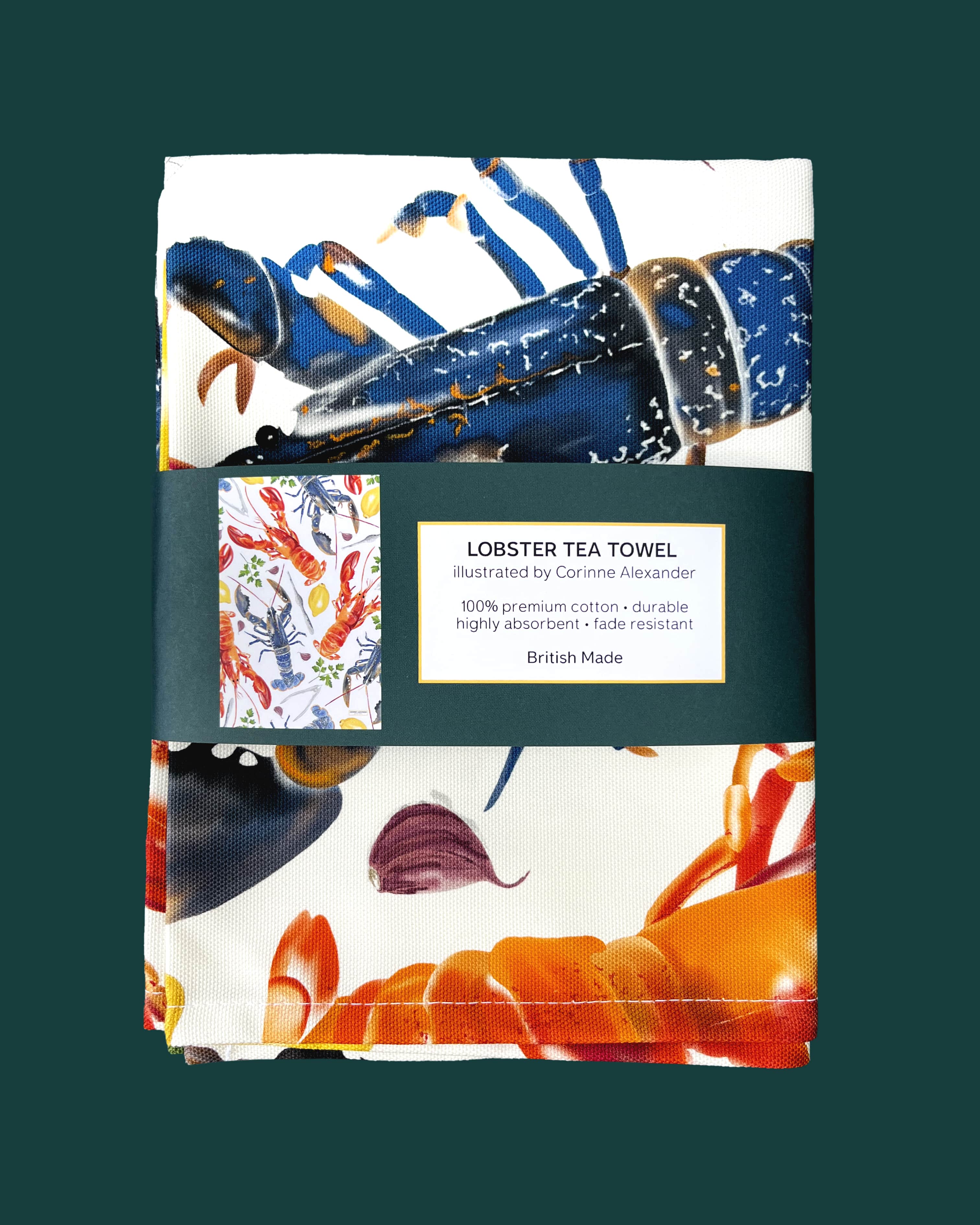 Lobster Tea Towel  100% Cotton
