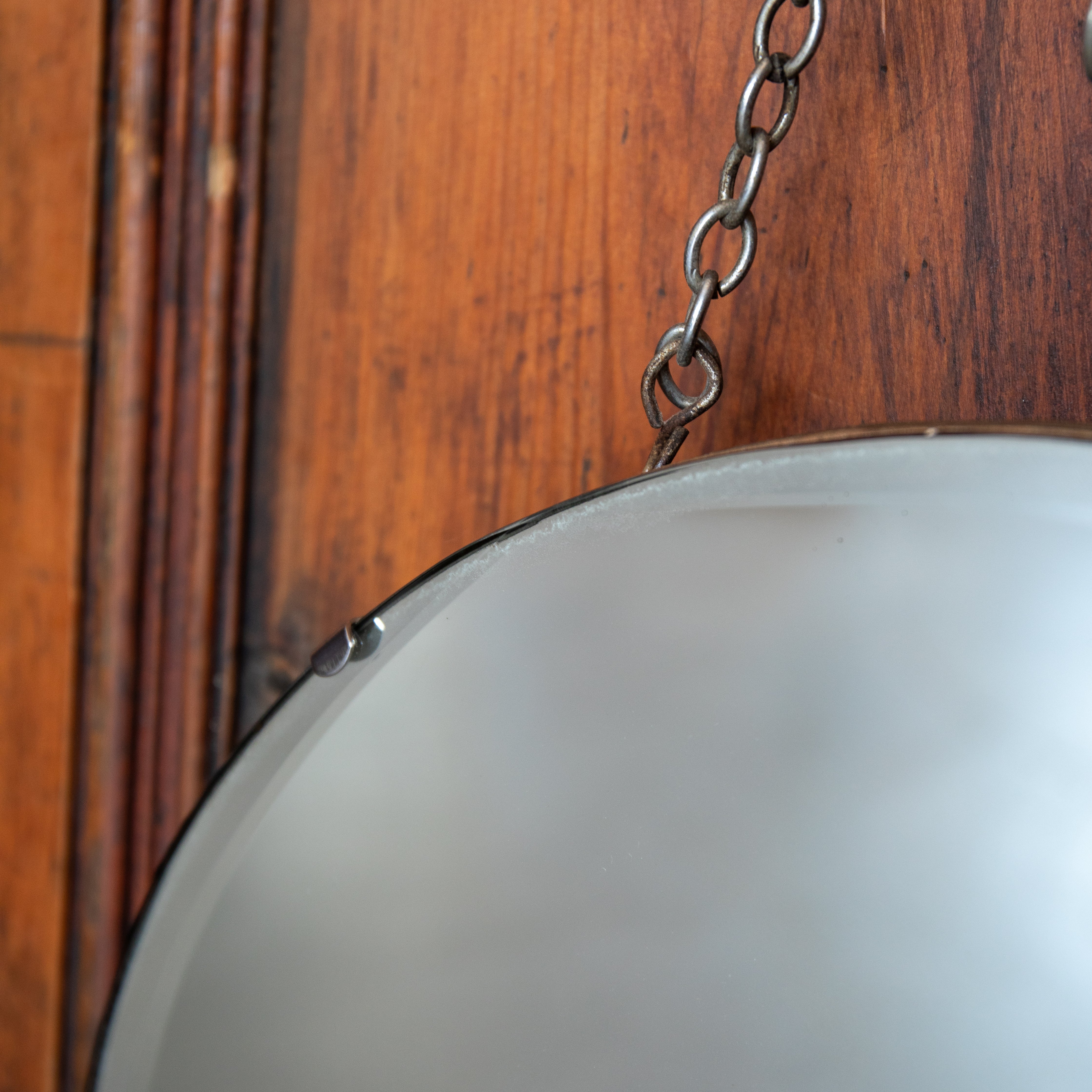 Round Cut Glass Mirror Small