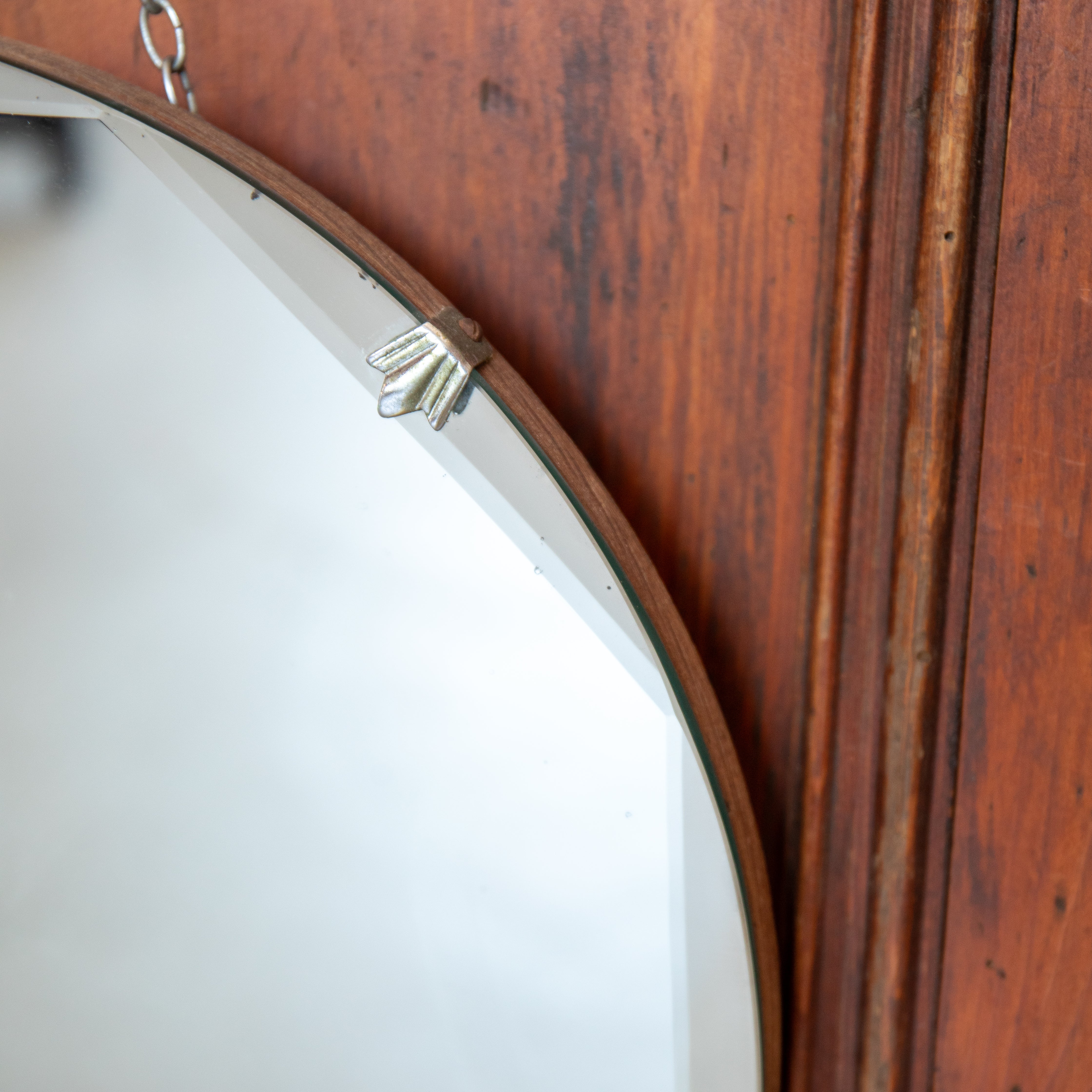 Round Cut Glass Mirror Small