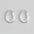 Silver Flat Edged Hoops