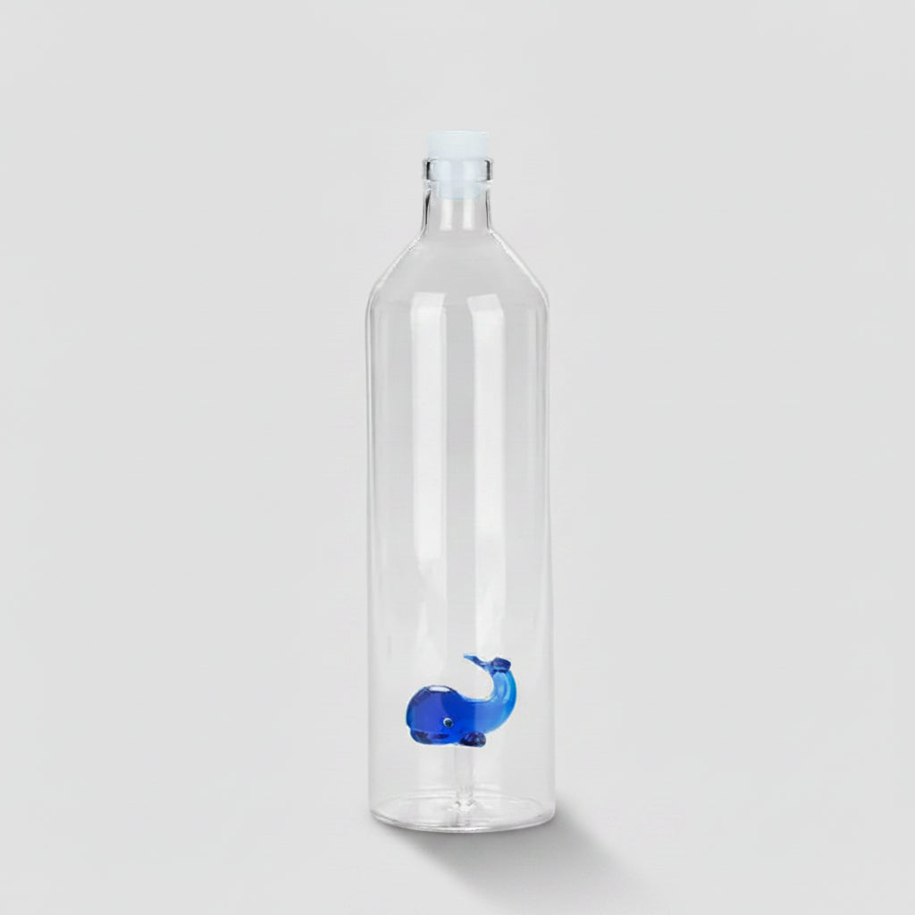 Blue Whale Glass Bottle