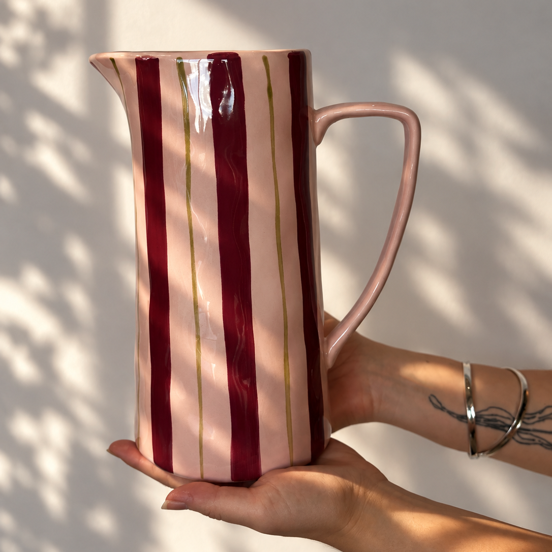 Pink/Burgundy Jug