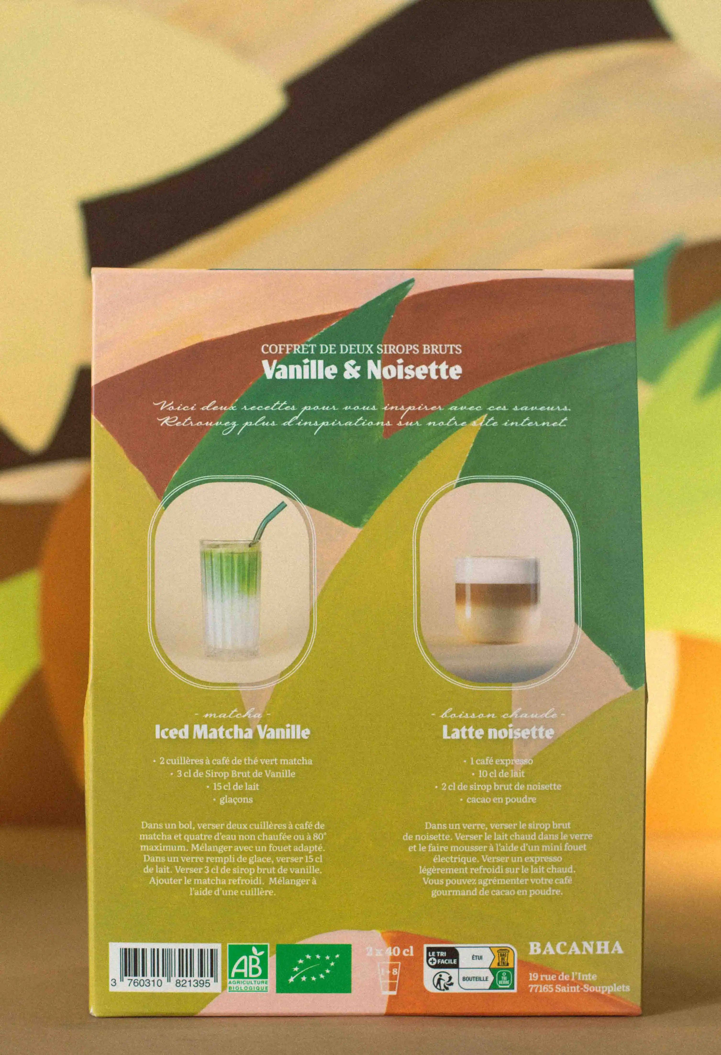Bacanha Syrup Box Vanilla & Hazelnut - 2 x 400 ml