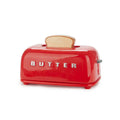 Toasty Ceramic Butter Dish Red