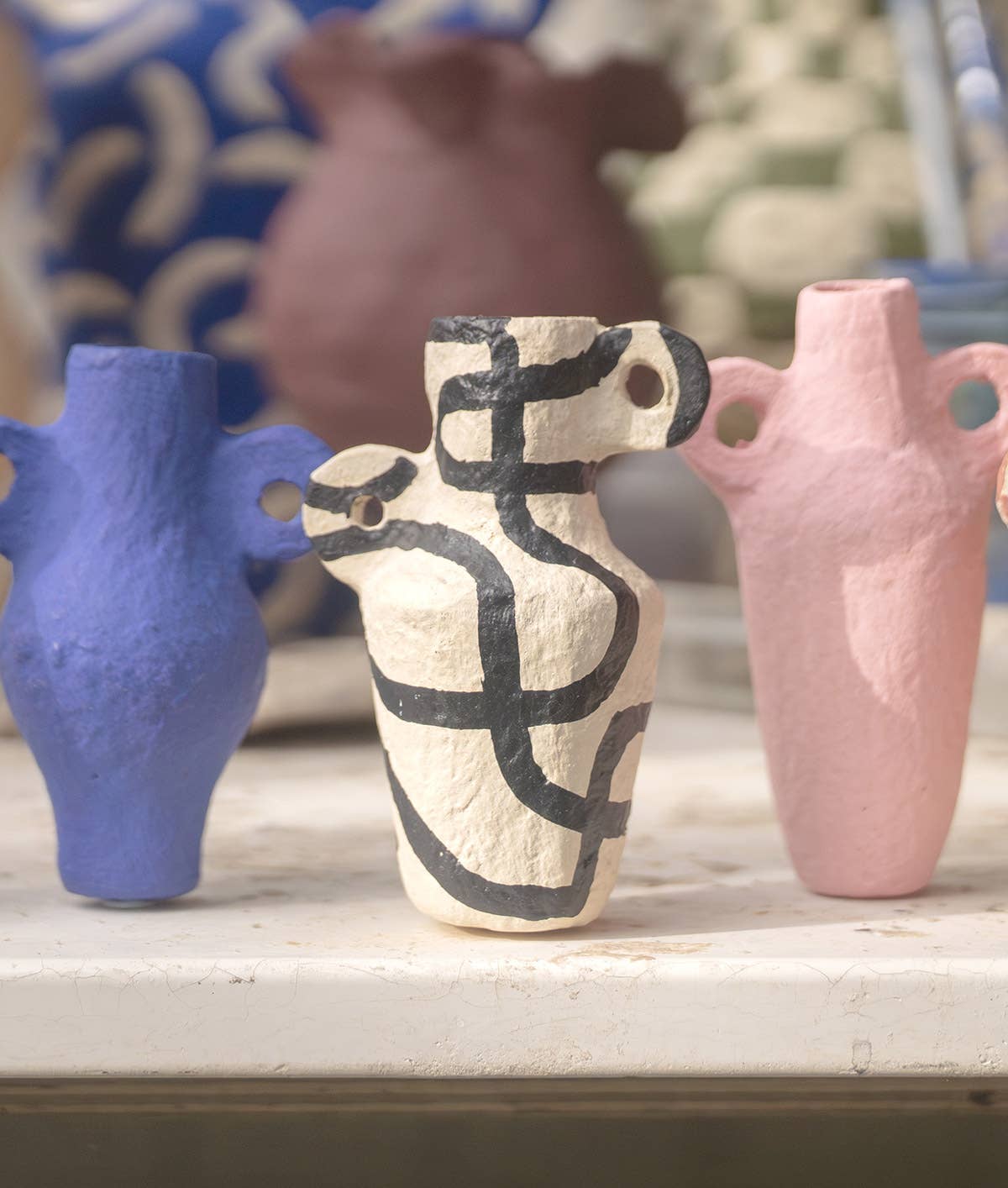 Kline Stroke Mini Vase Hanging Ornament