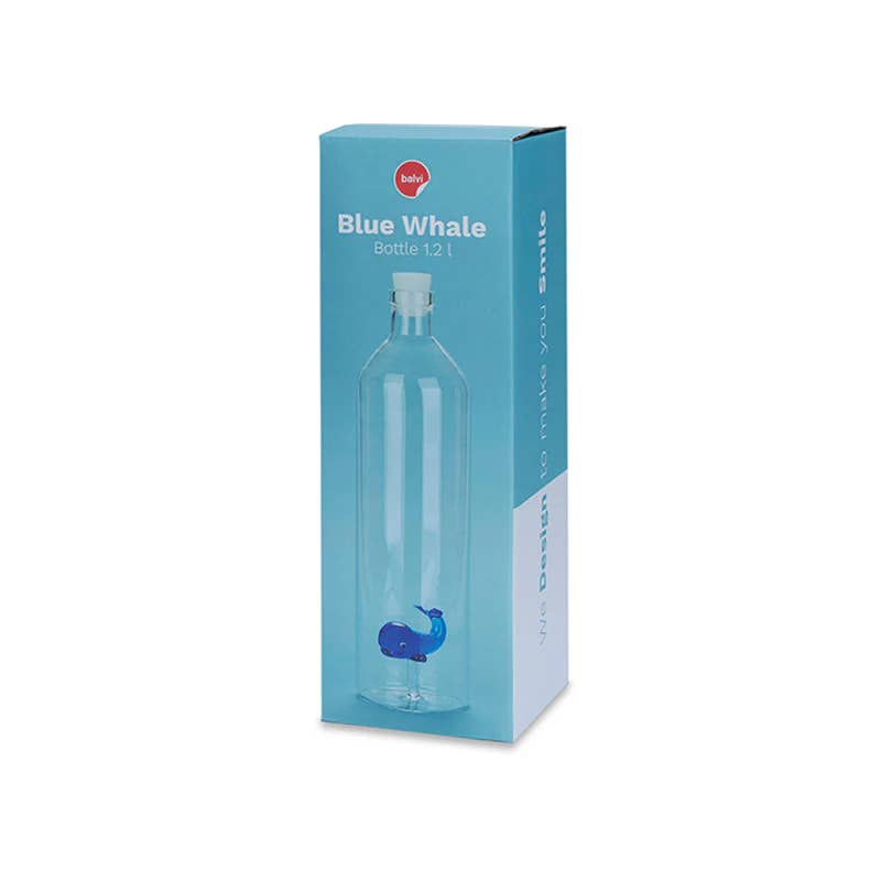 Blue Whale Glass Bottle