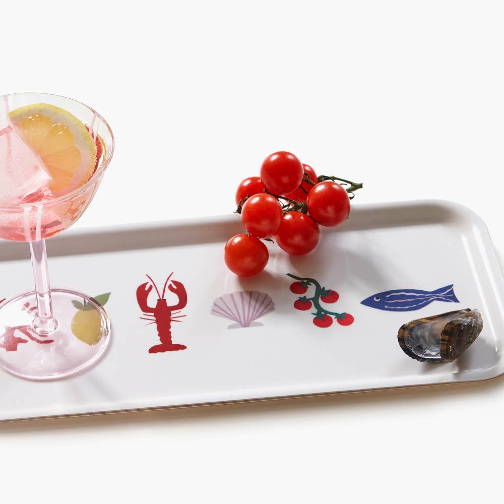 Seaside Lunch Rectangular Serving Tray