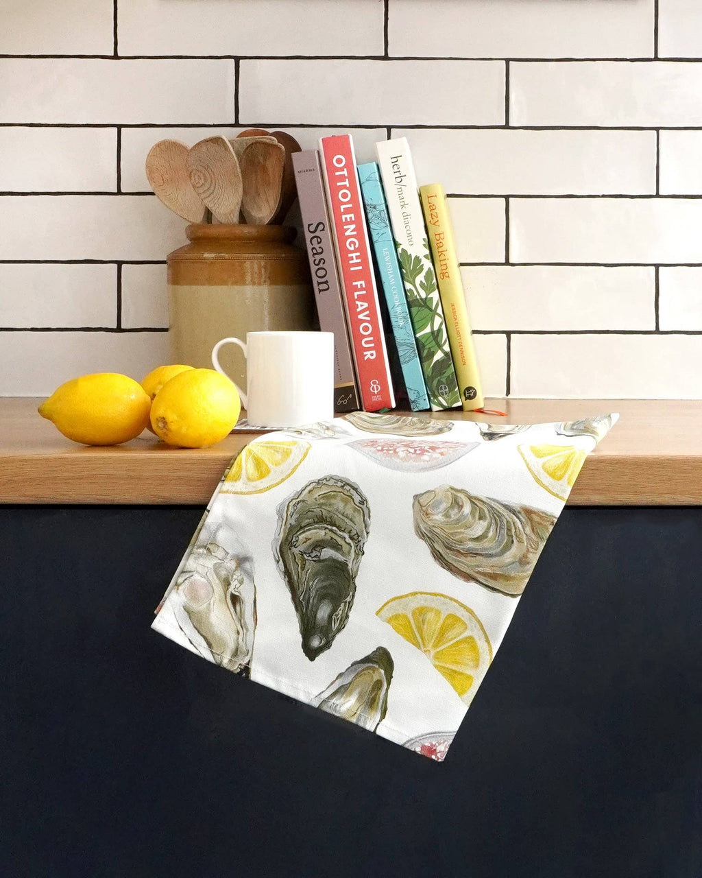 Oyster Tea Towel 100% Cotton