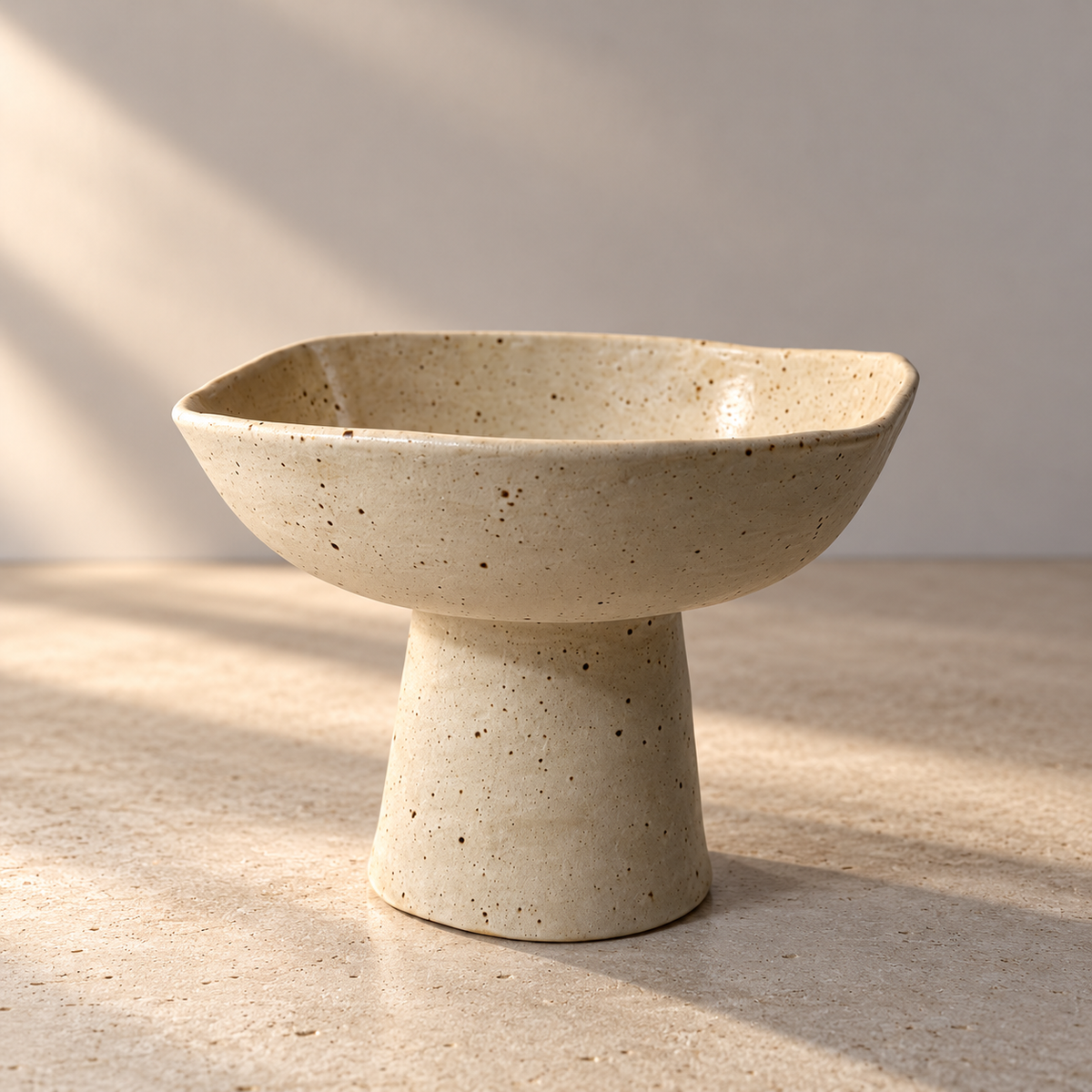 Speckle Pedestal Fruit Bowl